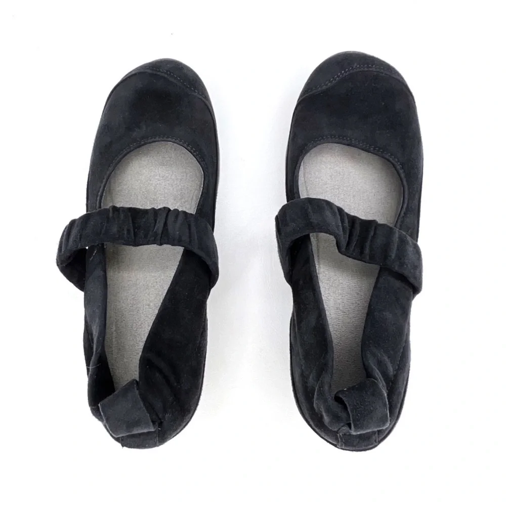 Dansko Shoes ‘Chrissy’ Mary Jane Suede Leather Black Size 36 = 5.5 - 6